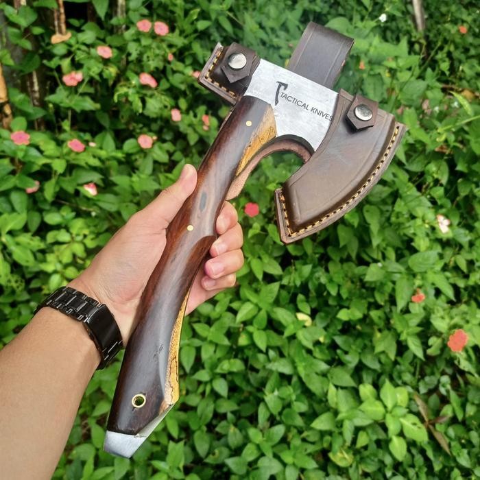 Kapak Kampak Axe Golok Bushcraft Survival Hunting Outdoor Full Tang Fo Original Dan Terpercaya