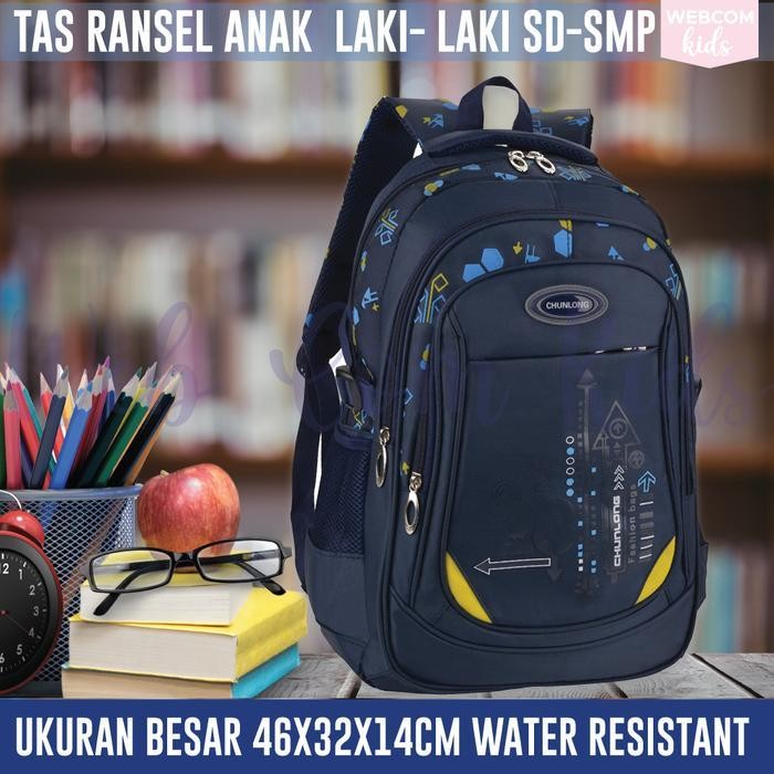 Tas Ransel Anak - Tas Anak Laki Laki - Tas Sekolah Anak Sd - Biru Tua