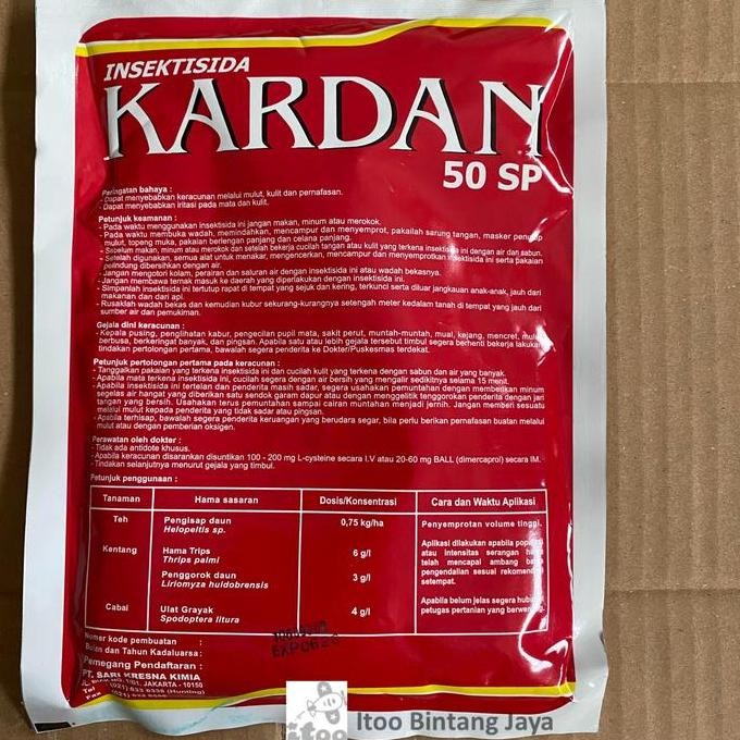 Insektisida Sistemik Untuk Ulat Kardan Kartap Hidroklorida 50Sp 500 Gr