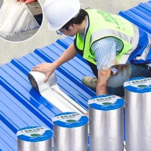 

Lakban Alumunium Foil Anti Bocor Tape Butyl Wateroof Tahan Panaslakban Anti Bocor