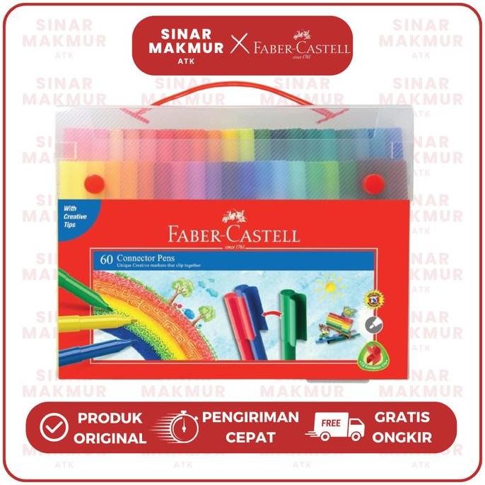 

Connector Pen/Spidol Warna/Coloring Marker 60 Warna Faber Castell (Set)