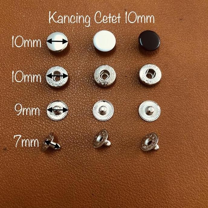Kancing cetet besi 10mm / kancing snap besi 10mm / kancing 230