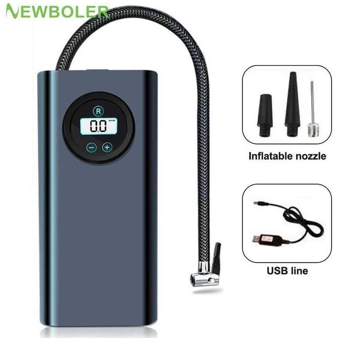 Pompa Ban Mobil LCD 3600mAh isi angin compresor penambah angin Wireles