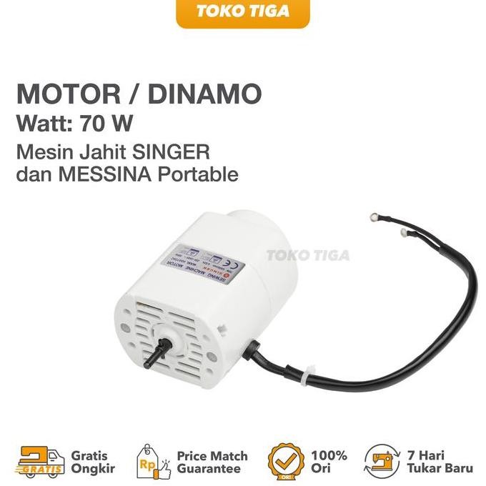 Motor / Dinamo Mesin Jahit SINGER dan MESSINA Portable 70 Watt