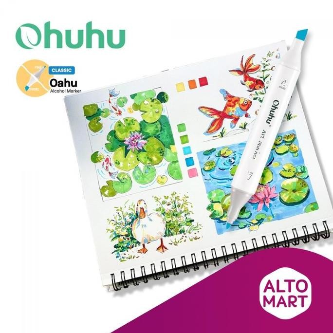

Ohuhu Oahu Colors Dual Tip (Fine & Chisel) Alcohol Art Markers