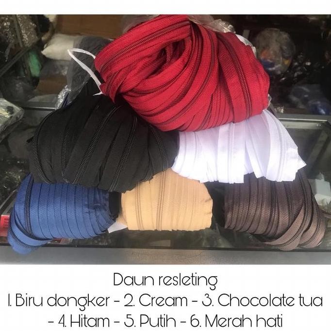 daun resleting no.5 / daun sleting nylon no.5 / roll 100yard