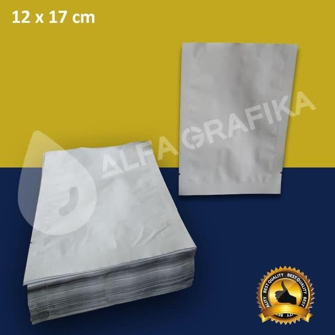 TERMURAH - Kantong Kemasan SACHET ALUMUNIUM FOIL 12x17 cm, 100gr Putih