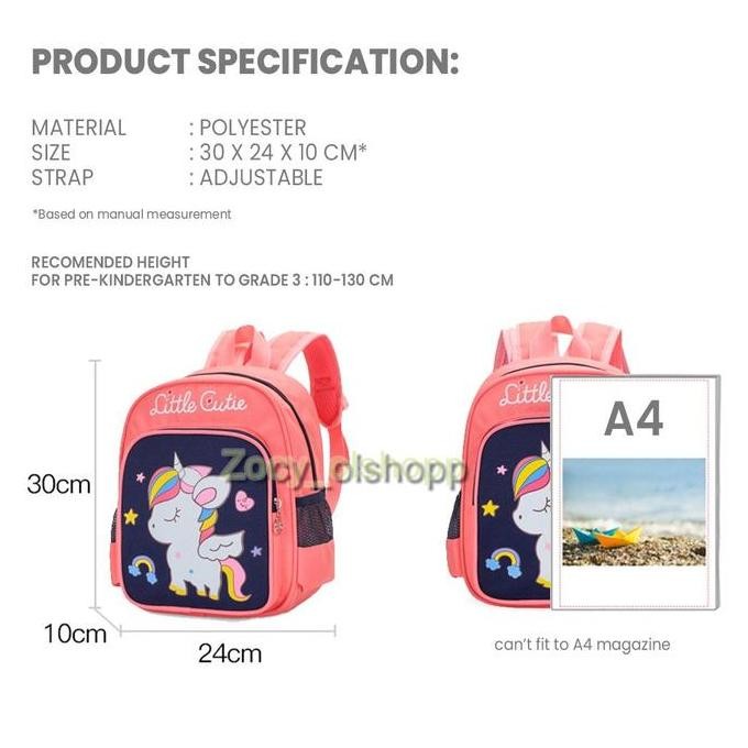 

Terjangkau Tas Anak - Anak Motif Kartun / New Kids Backpack Unisex