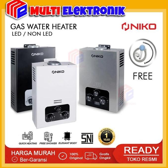 NIKO Gas Water Heater Onsen OS6 LED / OS6 Non LED - Niko Pemanas Air Onsen