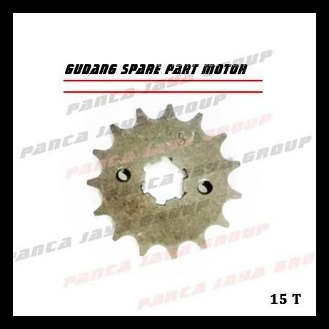 TERBARU GEAR DEPAN 428 15 T KANZEN K CROSS PESONA SPECTRA SCUDETTO TAURUS 