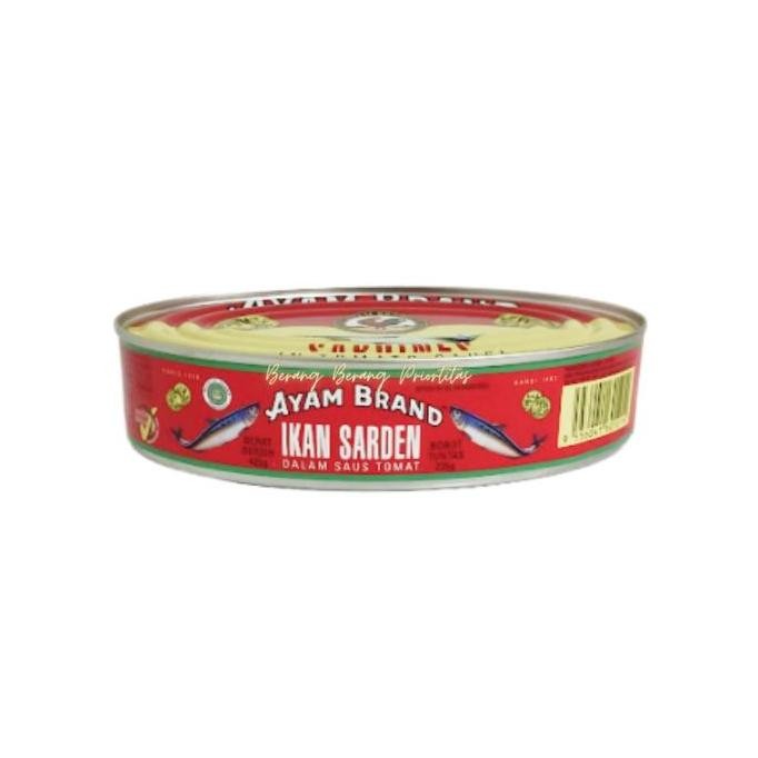 

Sarden Kaleng Saus Tomat Oval Ayam Brand 425 gr Sardines in Tomato H24