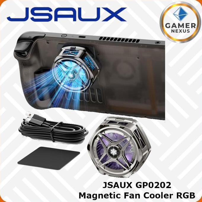 HOT SALE JSAUX GP0202 Magnetic Cooler Fan RGB for Steam Deck Phone Tablet