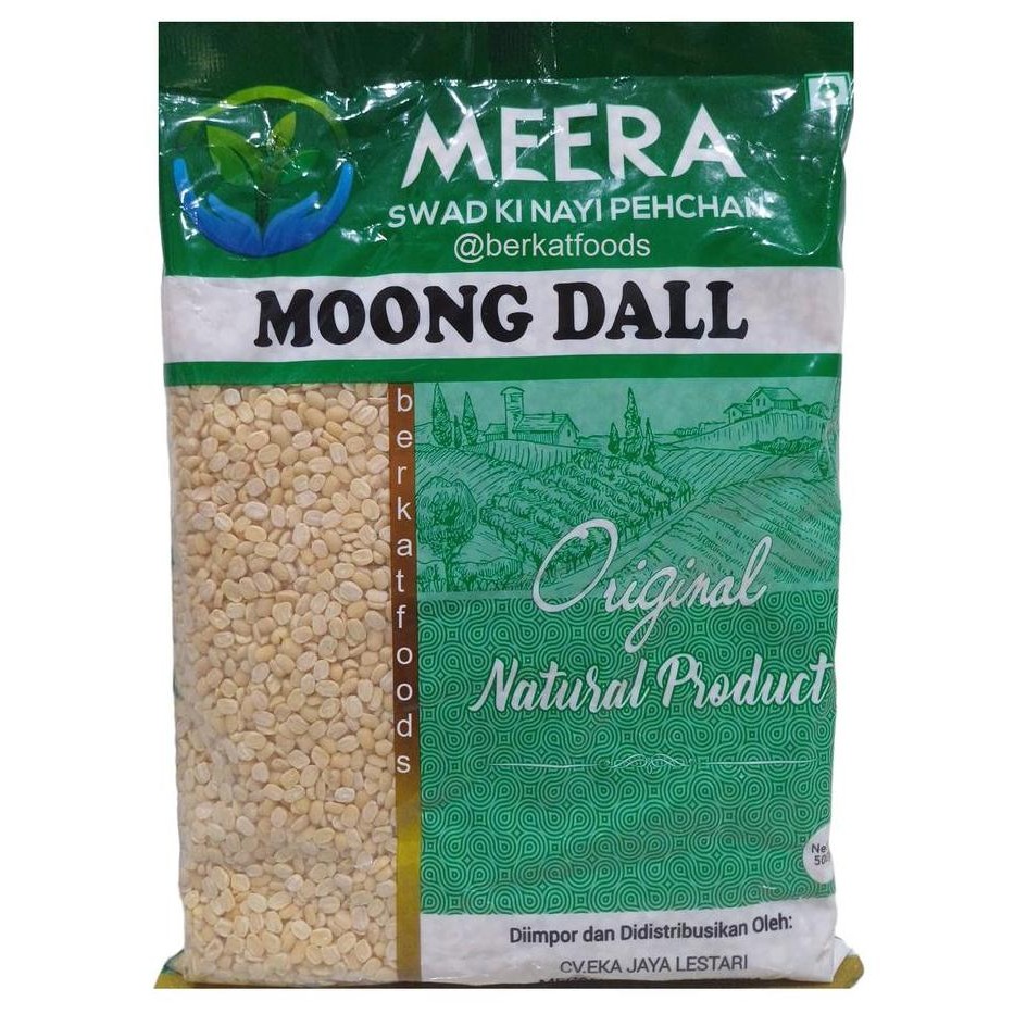 

paling diminati] Moong Dal Meera / Dhal / Daal / Dall Split Mung Lentil Yellow Kacang Kupas - 500 gram