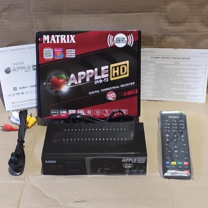 Terlaris Stb Set Top Box Setbox Dvbt2 Dvb T2 Tv Digital Matrix Apple Hd Merah