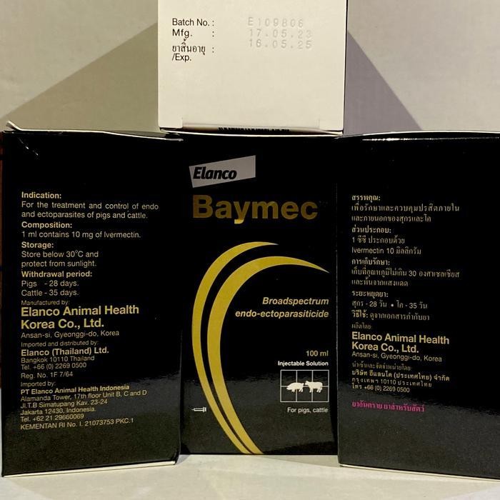 Baymec 100 Ml Super Ori Obat Cacing Hewan Ternak Ekto Endo