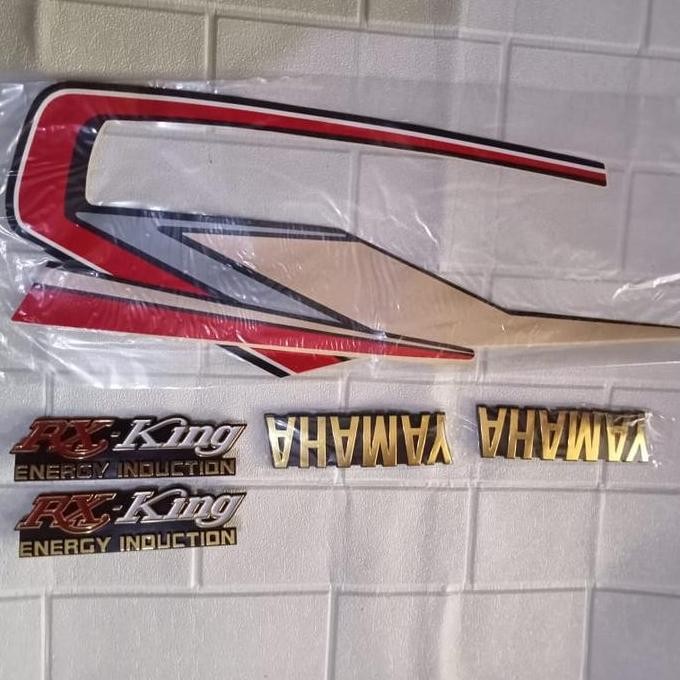 Paket Striping Lis Body Rx-King 92 Merah Set Emblem Tangki Dan Box Aki