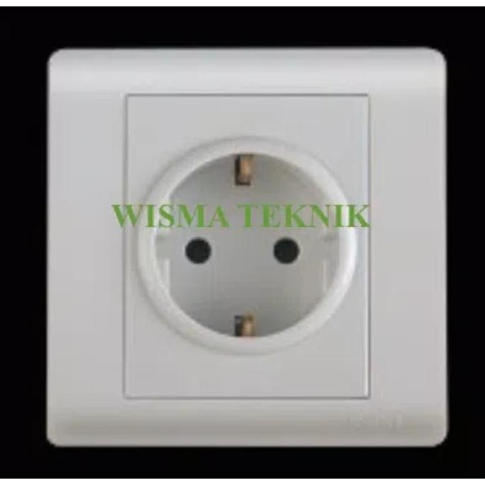 Promo Colokan Listrik Socket Hager 16 A Without Shutter XS9413 Hager COD