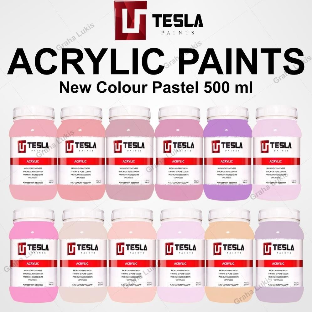 

Tesla Paints Acrylic 500ml - NEW COLOR PASTEL