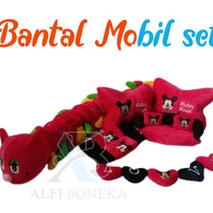 Paket Bantal Mobil Dan Bantal Leher Bantal Sandar Mobil Set Bantal Mobil 6In1 Boneka Lucu