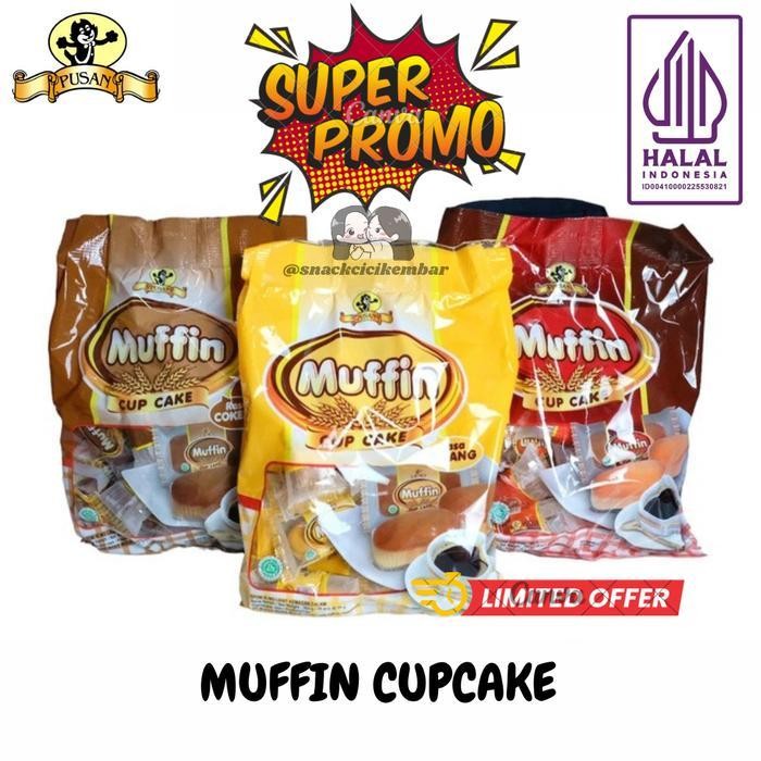 

Bundle Get 3 Package Pusan Bolu Muffin Cup Cake Rasa Original / Cokelat / Pisang Food Cemilan