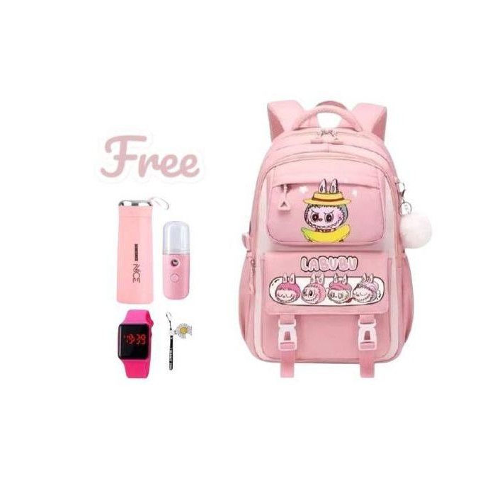 

Diskon Tas Ransel Sekolah Anak Perempuan 5 In 1 Labubuu Viral Free Botol Minum+Kipas Portable+Nano Sprai+Jam Led+Gantungan Tas Sekolah Anak Murah Viral