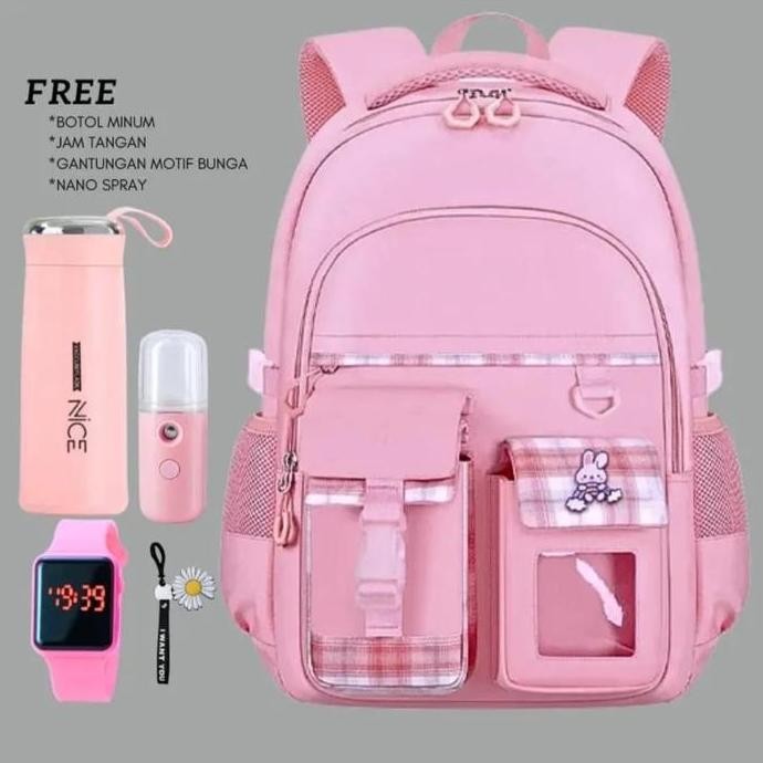 

Terjangkau Tas Ransel Sekolah Mika Anak Perempuan Sd Smp Free Bonus Banyak 5In1
