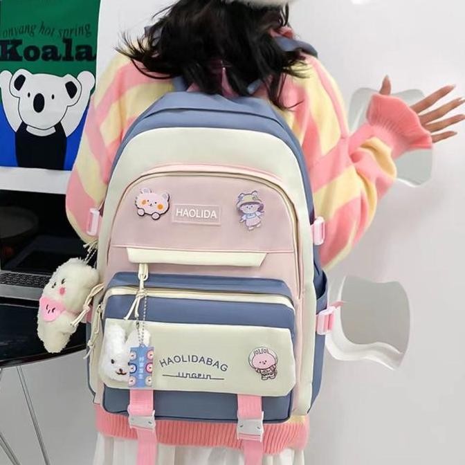 

Spesial Cod&Ready Tas Sekolah Anak Perempuan 5In 1 Tas Ransel Anak Tas Korea Fashion Tas Anak Sd Smp Sma Backpack Tasgrosirimpor