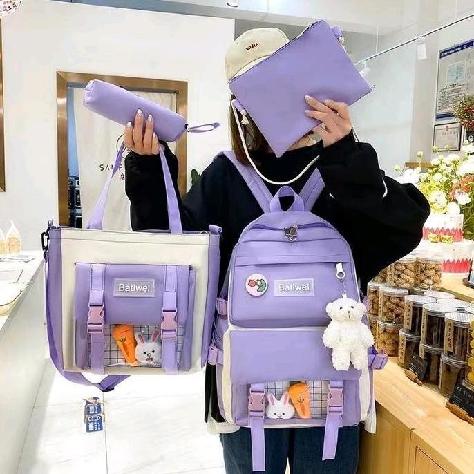 

Spesial Tas Sekolah Anak Perempuan 4In 1 Tas Full Set Tas Ransel Anak Sd Fashion