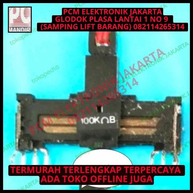 HOT DEAL POTENSIO GESER 3.5CM 3.5 CM 35 MM 100K 8P 8PIN 8KAKI 8 PIN KAKI+LED 