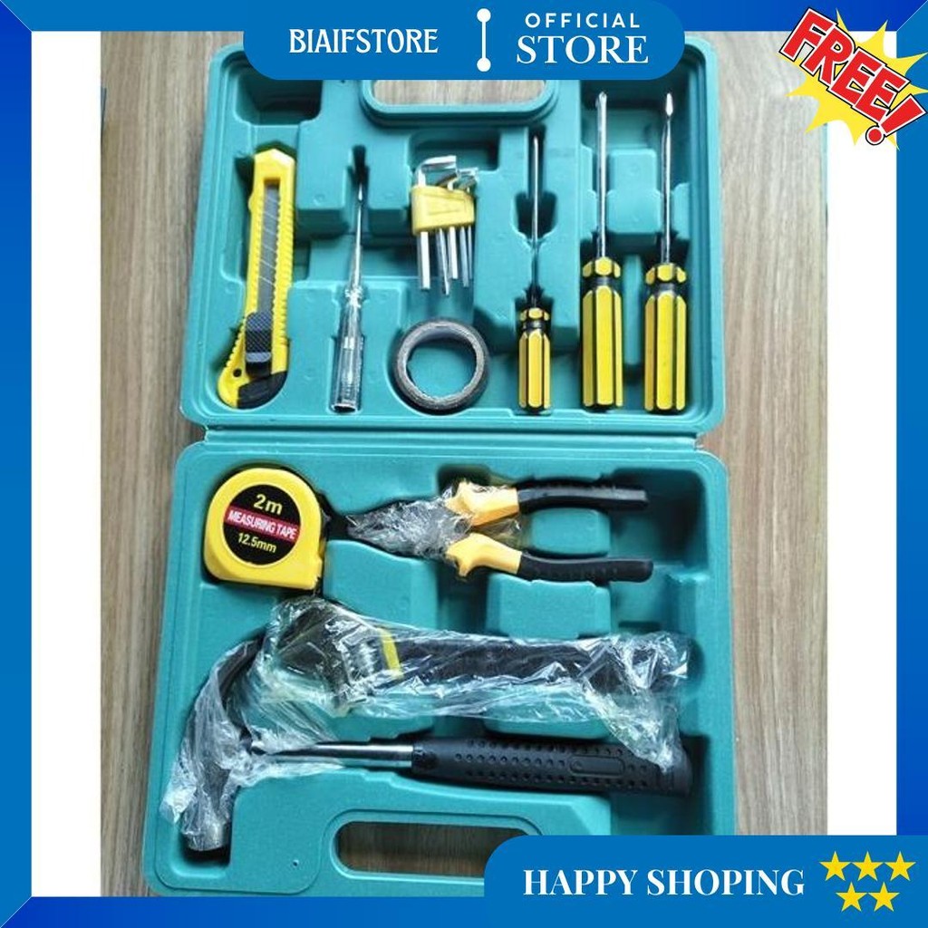 Tool Box Set Perkakas Palu Tang Obeng Kunci Pas Kunci L Palu Tang Lengkap Termurah