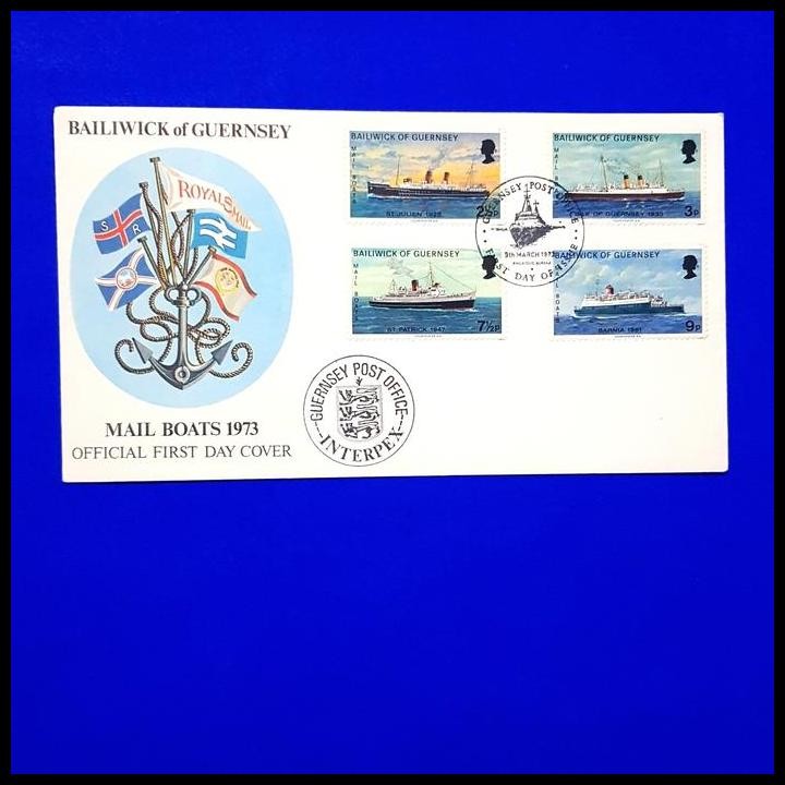 

GRATIS ONGKIR PERANGKO/PRANGKO KAPAL. FDC MAIK BOATS 1973, BAILIWICK OF GUERNSEY !!!