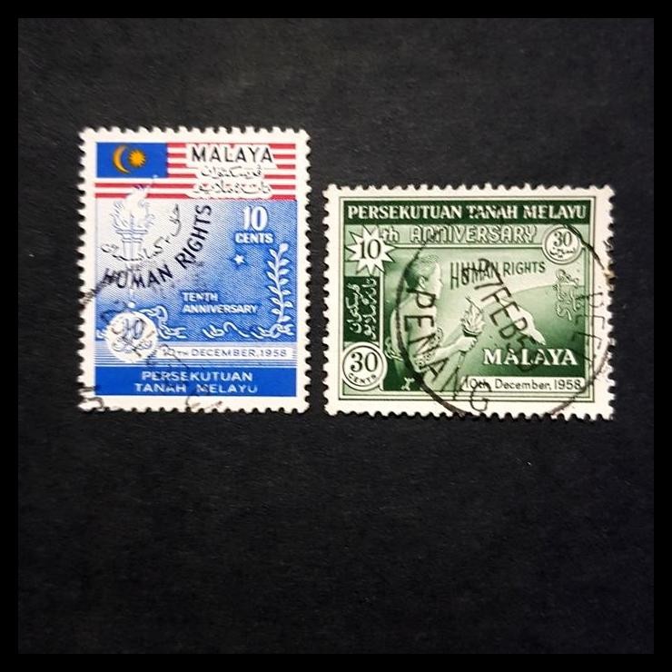 

BEST DEAL PRANGKO PERSEKUTUAN TANAH MELAYU, 10TH ANNIV. OF HUMAN RIGHTS 1958 !