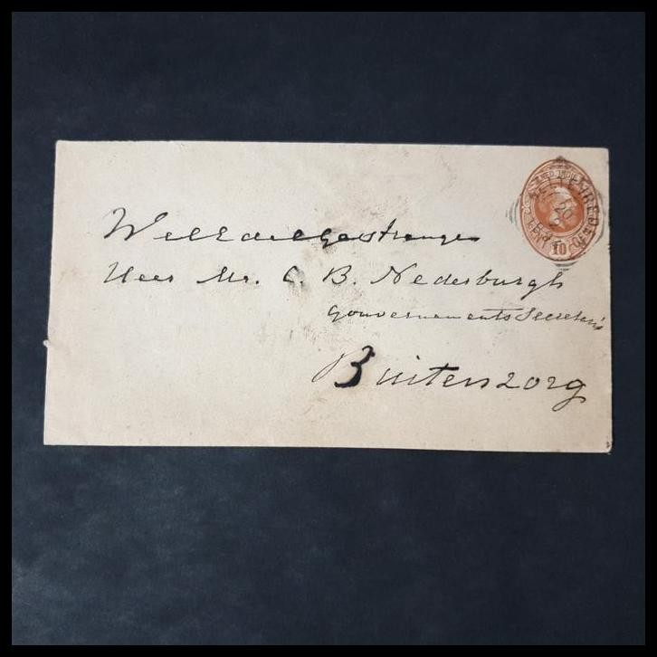 

GRATIS ONGKIR AMPLOP NED INDIE 1894. SERI KING WILLEM III, OVAL 10 CENT DARI WELTEVREDEN 20.2.1894 DIKIRIM KE BUITENZORG (KODE KAT. NS-6. HARGA 300K) !!!!!!