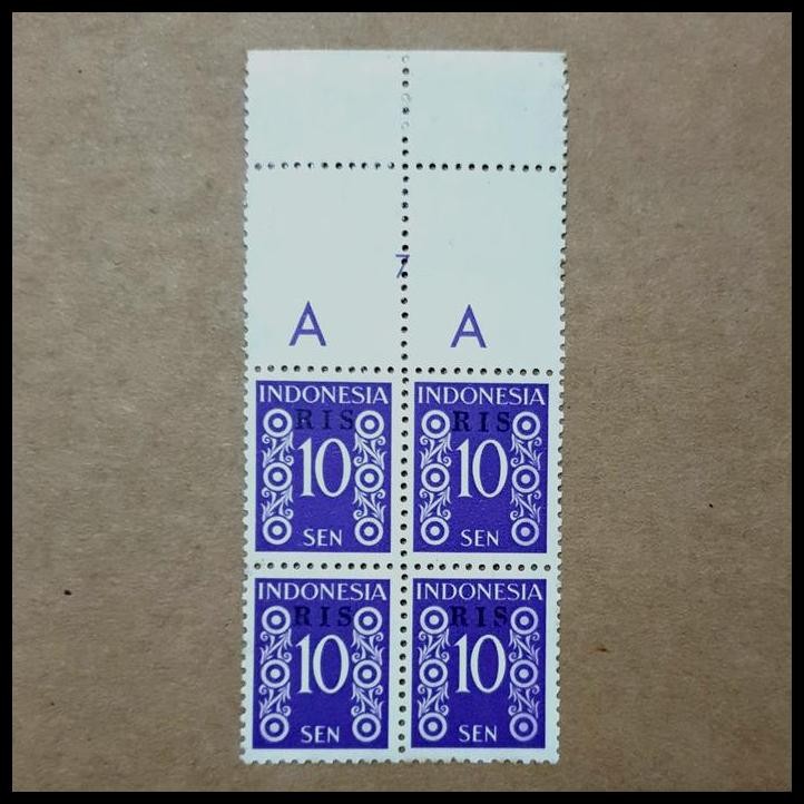 

GRATIS ONGKIR PRANGKO INDONESIA 1950. C.T. RIS 10 SEN, BLOK-4 DENGAN SHEET MARGIN !!!