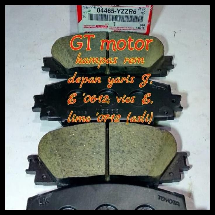 GRATIS ONGKIR KAMPAS REM DEPAN YARIS TYPE J / E '2006-2012 / NEW VIOS E / NEW LIMO 