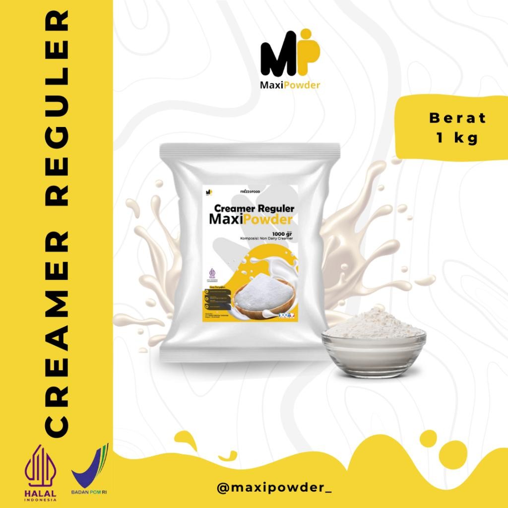 

Cri Creamer Reguler 1Kg / Bubuk Krimer Terlaris / Non Dairy Creamer / Maxipowder / Baca Deskripsi Produk