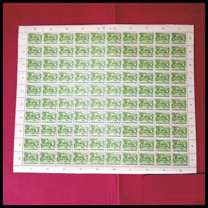 

TERBARU PRANGKO INDONESIA. TRENGGILING 40 SEN FULLSHEET 100 PRANGKO (10 10) !!