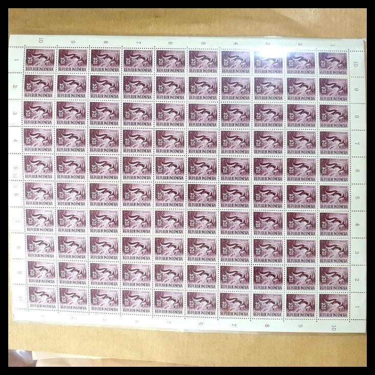 

DISKON PRANGKO INDONESIA. LINGSANG 25 SEN FULLSHEET 100 PRANGKO (10 10) !
