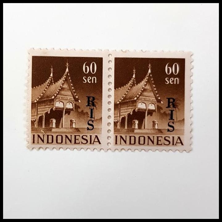 

HOT DEAL PRANGKO INDONESIA 1950. CETAK TINDIH RIS 60 SEN. PAIR