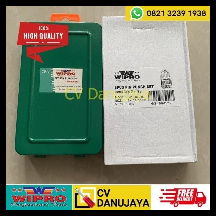 

DISKON PIN PUNCH SET 6 PCS WIPRO WP006D15 / ALAT PENITIK / ALAT BETEL !!!!!!