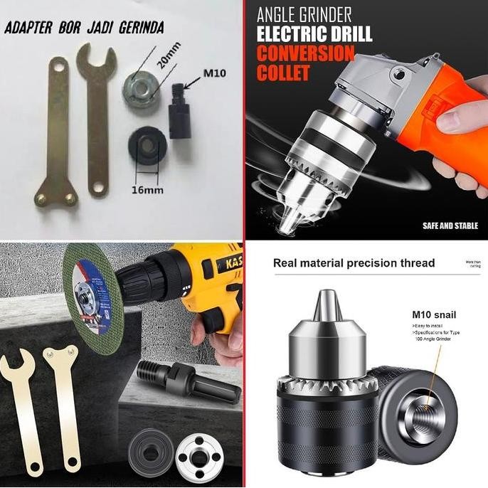 Adaptor Bor Ke Gerinda Chuck Bor Adaptor Gerinda Ke Bor Kepala Bor
