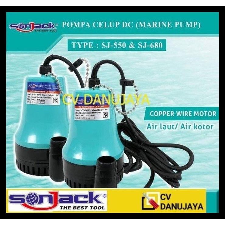 GRATIS ONGKIR SUBMERSIBLE PUMP - POMPA CELUP DC 12 VOLT - 24 VOLT SONJACK 