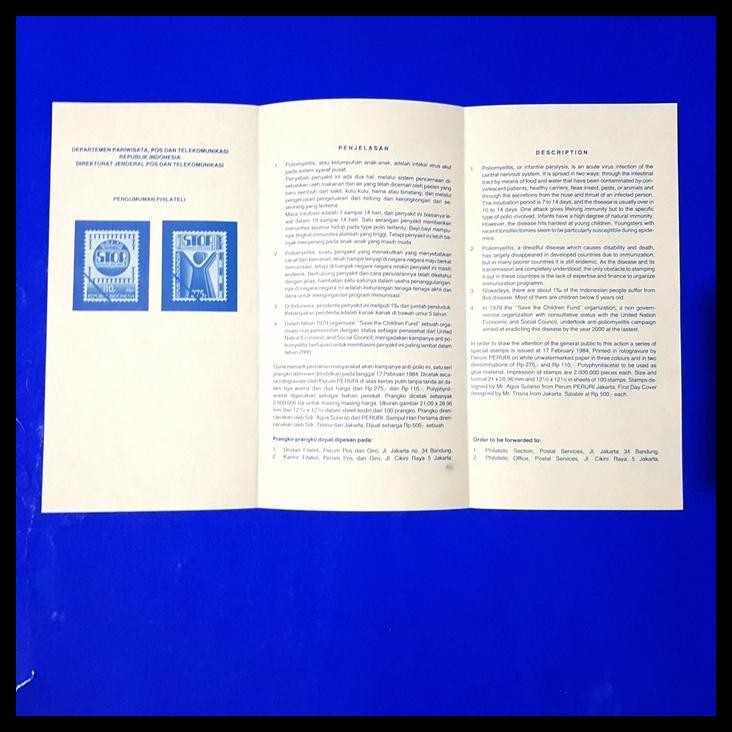 

GRATIS ONGKIR PERANGKO/PRANGKO INDONESIA 1984. SHP STOP POLIO ! SELAMATKAN ANAK ANAK !