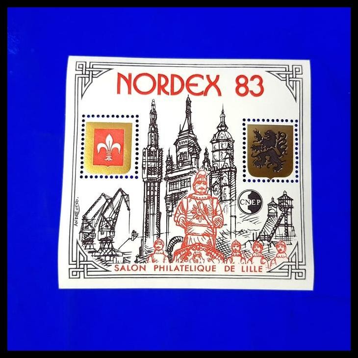 

TERMURAH PERANGKO PRANCIS. SS PERINGATAN SALON PHILATELIQUE DE LILLE, NORDEX 83 !!!
