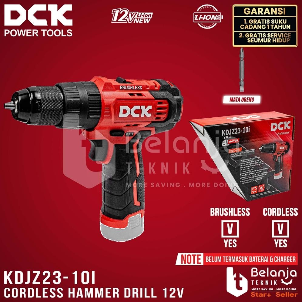 Mesin Bor Tembok Baterai DCK KDJZ23-10I Cordless Hammer Drill KDJZ 23 - 10 I