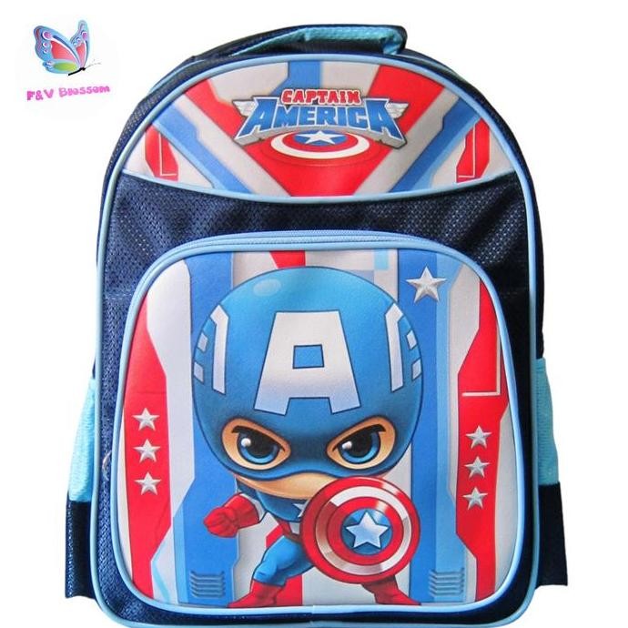 

Miliki F&V Tas Sekolah Anak Laki Cowo Tas Ransel Sd Captain America Avengers