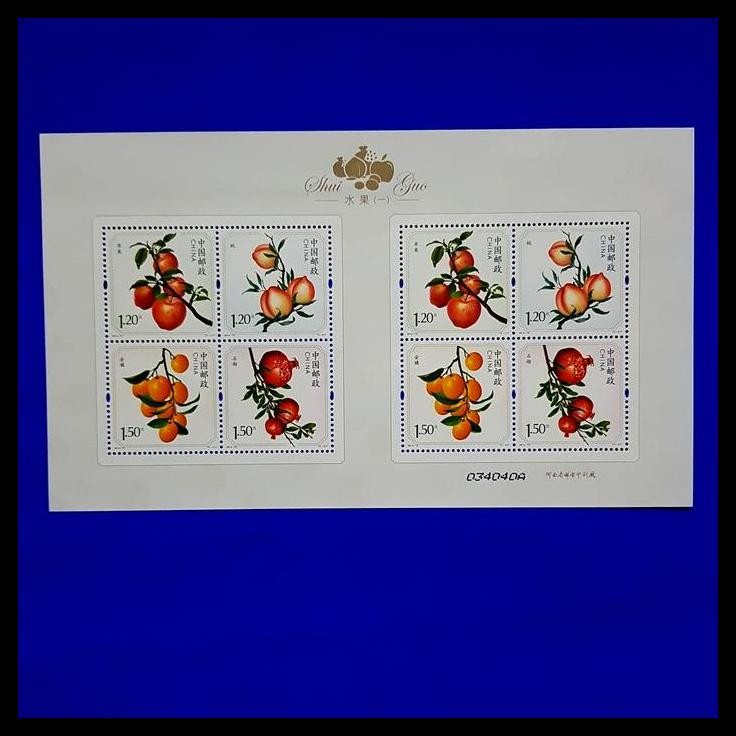 

HOT DEAL PRANGKO CHINA. 2014-15. MS BUAH APEL, PLUM, JERUK & DELIMA. KAT $10.00 !