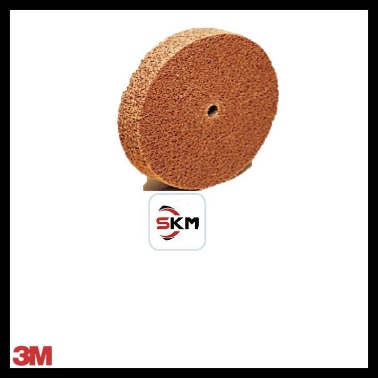 TERBARU 3M SCOTCH-BRITE CUT AND POLISH UNITIZED WHEEL, 3 IN X 1/4 IN X 1/4 IN 7A MED 