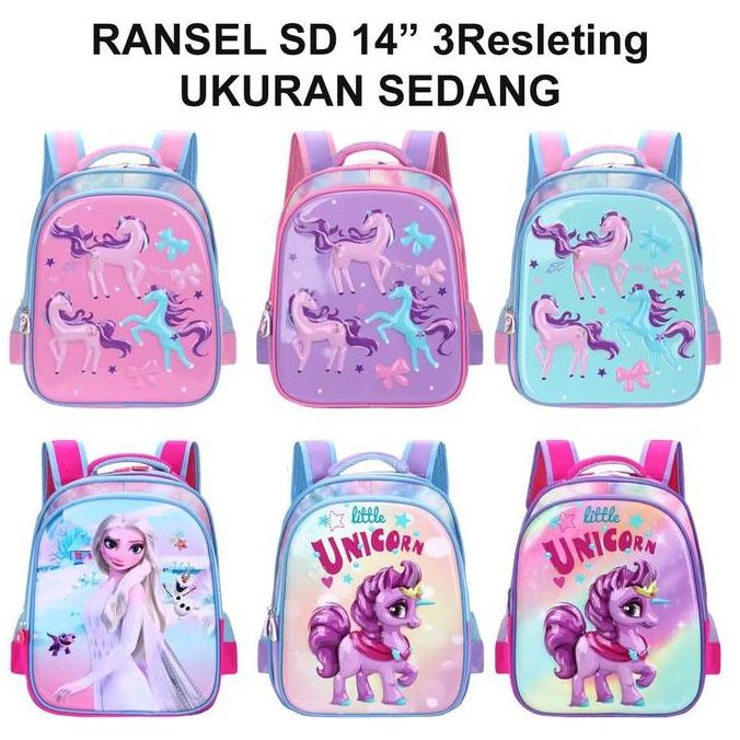 

Miliki Tas Ransel Anak Sekolah Sd Perempuan Gogo Cool Glossy Timbul Import