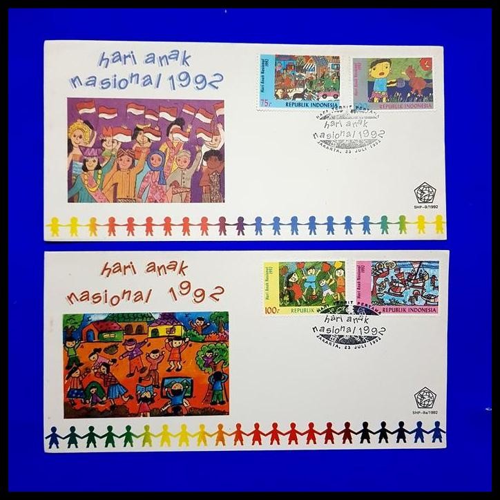

HOT DEAL PRANGKO INDONESIA. SHP HARI ANAK NASIONAL 1992. SET 2 LEMBAR SAMPUL !
